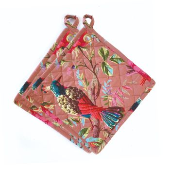 Pannenlappen Paradise Old Pink - set of 2