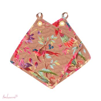 Pannenlappen Paradise Taupe- set van 2