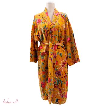 Kimono Soft Velvet Paradise Ocra