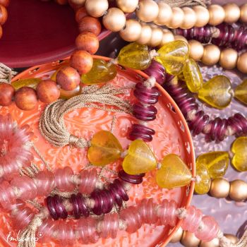 Woonketting Hout - Gold