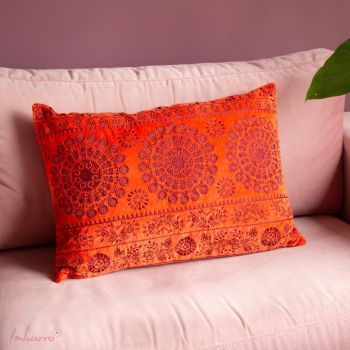 Kussen Nobile Orange/Darkred