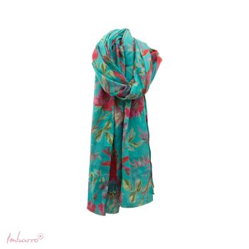 Sjaal Cotton Voile Azure