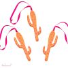Cactus Orange, set of 3
