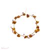 Krans Heart Beads Gold/Burgundy