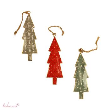 Hanging ornaments Felicia, set of 3