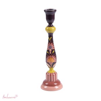 Wooden Handpainted Candleholder Odile