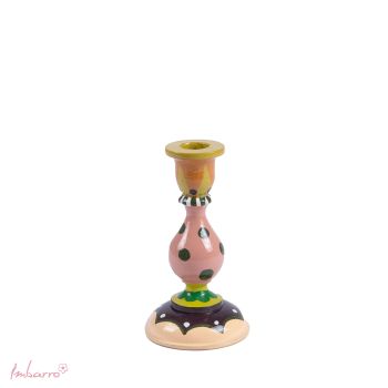 Wooden Handpainted Candleholder Sabine