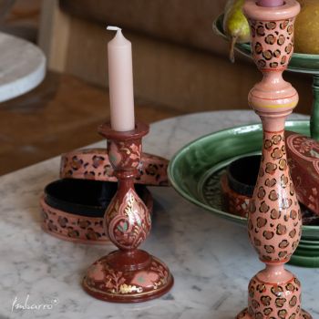 Wooden Handpainted Candleholder Joyelle
