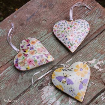 Hearts Floral, set of 3
