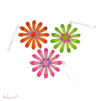 Colourful Flowers, set of 3