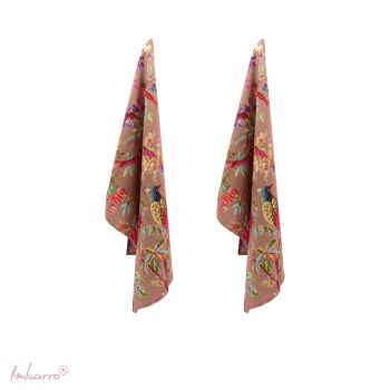 Theedoeken Paradise Taupe - set van 2