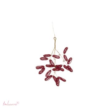 Beads Foliage Burgundy