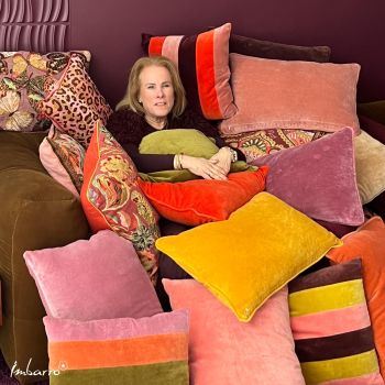 Kussen Lala Stripe Burgundy