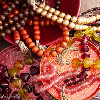 Woonketting Glas - Darkred