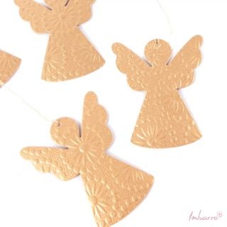 Angel Ornaments Gold, set of 6