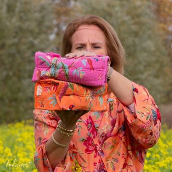 Quilted Pouch Paradise Purper