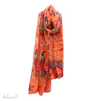 Sjaal Cotton Voile Mandarine