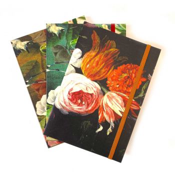 Notitieboekjes Flowery, set of 3